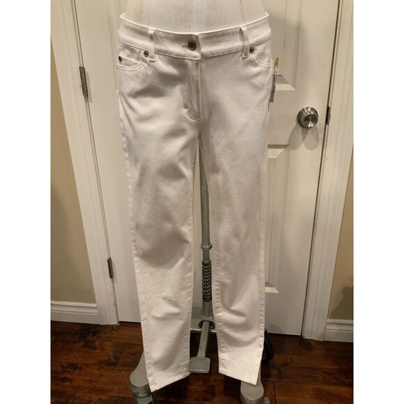 J. McLaughlin White Skinny Leg Denim Jeans, Size 4 - Picture 1 of 9